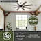 Vaxcel Burlington 68-in Bronze Farmhouse Windmill Indoor Outdoor Ceiling Fan with LED Light Kit and Remote F0092 - alternate 8